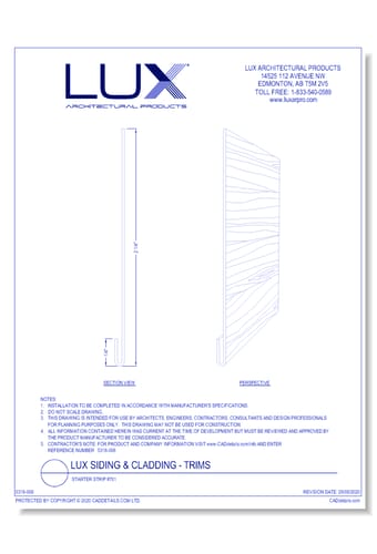 Lux Siding & Cladding: Starter Strip #701
