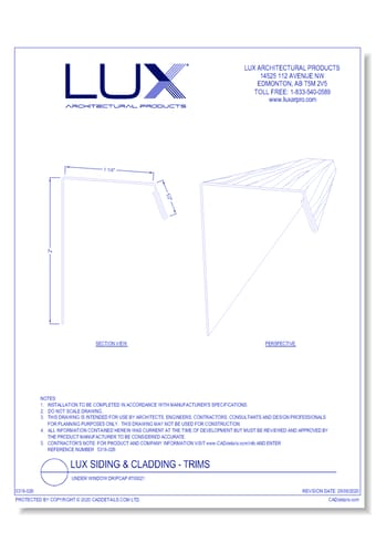Lux Siding & Cladding: Under Window Dripcap #700021