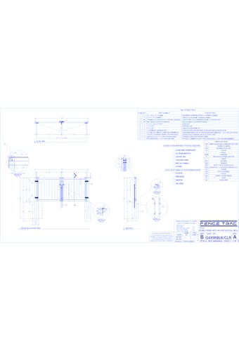Gates: Double Swing Gate 4’ H X 8’ W - Vertical Infill
