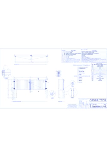 Gates: Double Swing Gate 4’ H X 12’ W - Vertical Infill