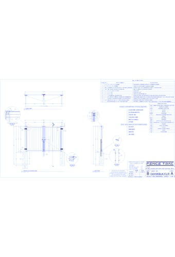Gates: Double Swing Gate 6’ H X 8’ W - Vertical Infill