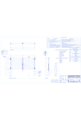 Gates: Double Swing Gate 6’ H X 12’ W - Horizontal Infill