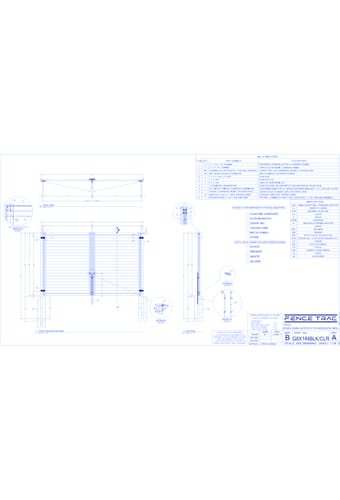 Gates: Double Swing Gate 8’ H X 12’ W - Horizontal Infill