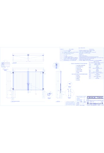 Gates: Double Swing Gate 8’ H X 12’ W - Vertical Infill