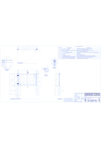 Gates: Pedestrian Swing Gate 72" W X 48" H - Vertical Infill
