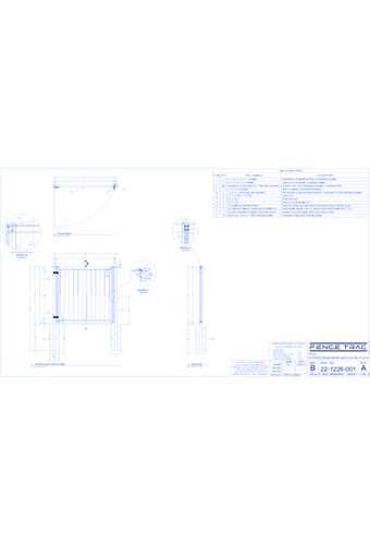 Gates: Pedestrian Swing Gate 72" W X 72" H - Vertical Infill
