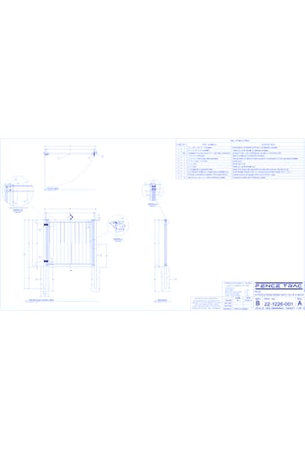 Gates: Pedestrian Swing Gate 72" W X 96" H - Vertical Infill