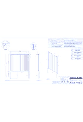 Panel: Vertical 8' X 8' w. 4in Post