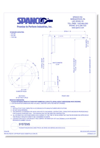 Foundationless Enclosed Track Jib Crane (605-Series) (605-XXXX-XX-XX)