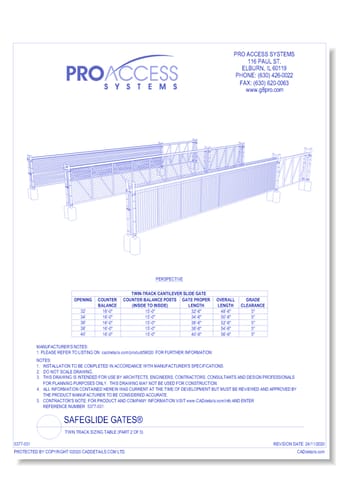 Twin Track Sizing Table