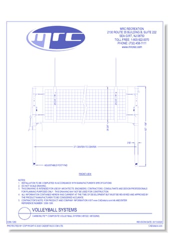 Bison: CarbonLite™ Composite Volleyball System (VB7222, VB7222NS)