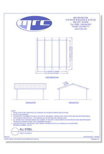 RCP Shelters: All Steel-Gable (AS-G2424-04)