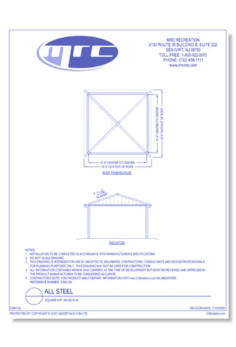 RCP Shelters: All Steel-Square Hip (AS-SQ18-04)