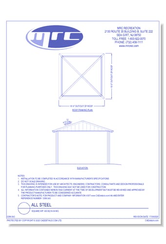 RCP Shelters: All Steel-Square Hip (AS-SQ16-04)