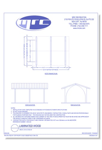 RCP Shelters: Laminated Wood-Arch (LW-A-G1620-04)