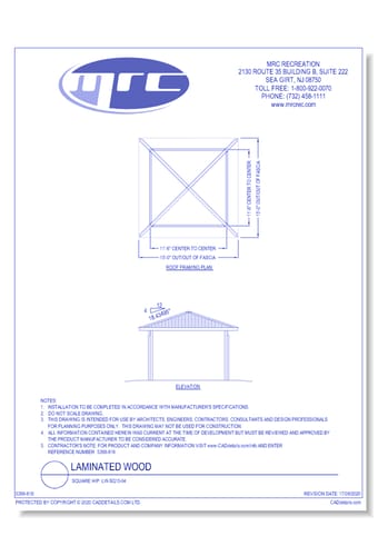 RCP Shelters: Laminated Wood-Square Hip (LW-SQ15-04)