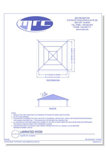 RCP Shelters: Laminated Wood-Square Hip (LW-SQ36-04)