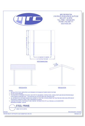 RCP Shelters: Steel Frame-Gable (SLF-G12-2P-04)