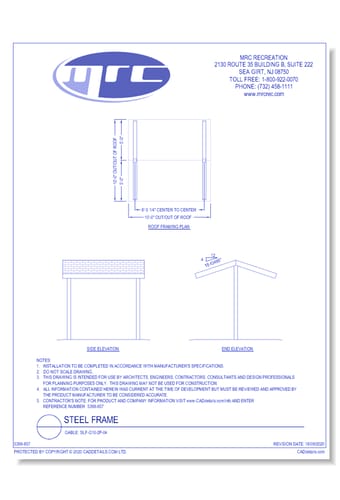 RCP Shelters: Steel Frame-Gable (SLF-G10-2P-04)