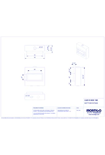 Custom 4' Single Sided - C-VIEW (C420) Commercial Gas Fireplace