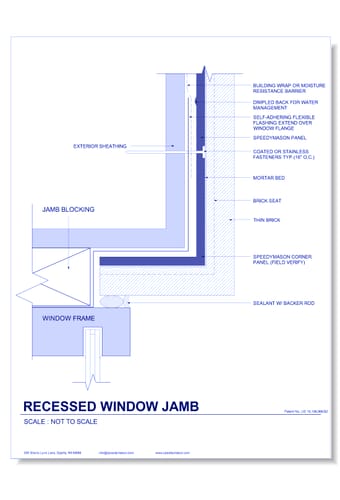 Brick Lath-Sheet: 15 - Recessed Window Jamb