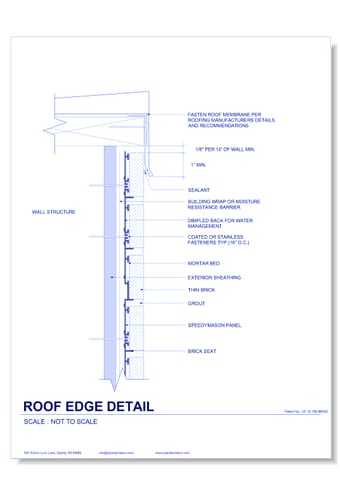 Brick Lath-Sheet: 18 - Roof Edge Detail