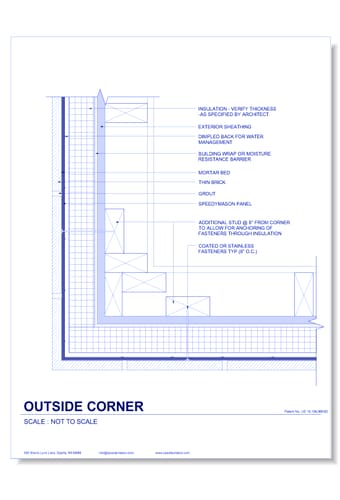 Brick Lath-Sheet: 20 - Outside Corner