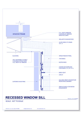 Brick Lath-Sheet: 21 - Recessed Window Sill