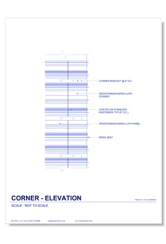 Brick Lath-Sheet: 40 - Corner - Elevation