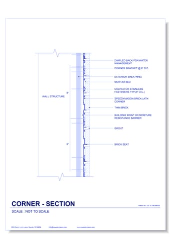 Brick Lath-Sheet:  42 - Corner - Section