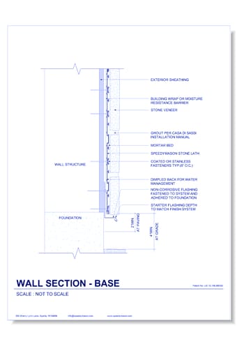 Stone Lath-Sheet: 5 - Wall Section - Base