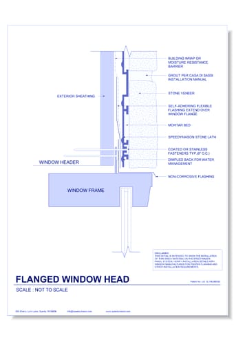 Stone Lath-Sheet: 6 - Flanged Window Head