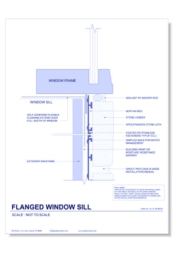 Stone Lath-Sheet: 8 - Flanged Window Sill