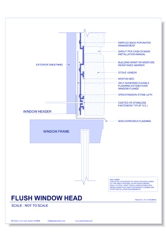 Stone Lath-Sheet: 9 - Flush Window Head