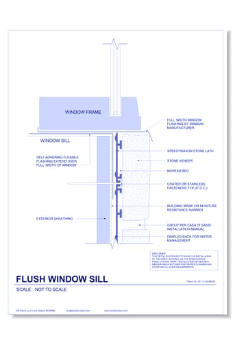 Stone Lath-Sheet: 11 - Flush Window Sill