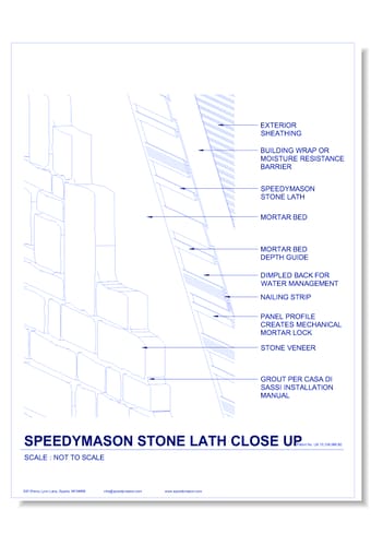 Stone Lath-Sheet: 14 - Speedymason Stone Lath Close Up