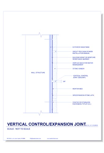 Stone Lath-Sheet: 16 - Vertical Control-Expansion Joint