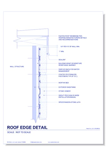 Stone Lath-Sheet: 17 - Roof Edge Detail