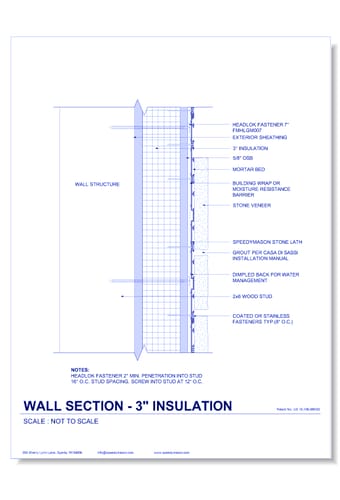 Stone Lath-Sheet: 21 - Wall Section - 3 - Insulation