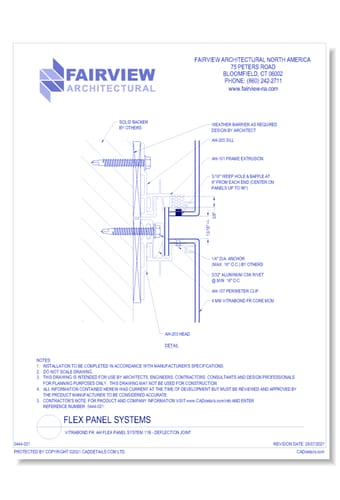 Vitrabond FR (MCM / Aluminum Cladding Material): AH Flex Panel System 11B - Deflection Joint