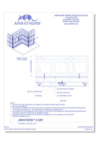 Armatherm™ Z Girt: ACM Panel - Wall Plan- CMU