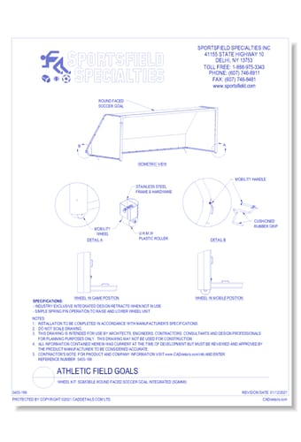 Wheel Kit: SGMobile Round Faced Soccer Goal Integrated (SGMKR)