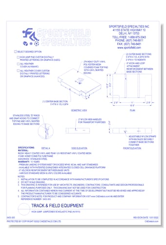 High Jump: JumpZone® Scholastic Pad (HJ1610)