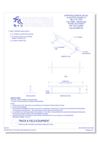 Steeplechase: Portable Adjustable Hurdle Set (SCHS)