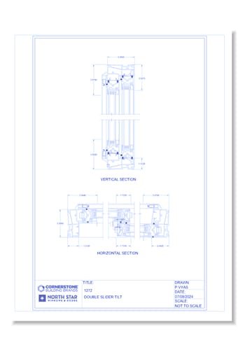 1000 Series - 1272 Double Slider Tilt Window