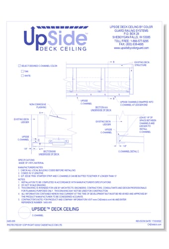 UpSide™ Deck Ceiling: C-Channel