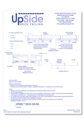 UpSide™ Deck Ceiling: Channels