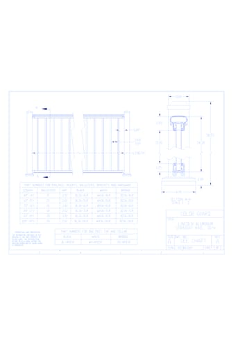 Color Guard Railing Systems: Lincoln Aluminum Straight Rail, 36"H