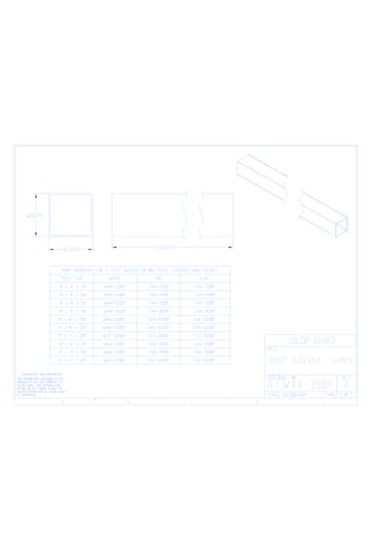 Color Guard Railing Systems: Post Sleeves - Vinyl