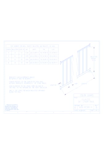 Color Guard Railing Systems: Classic 36" Stair Rail
